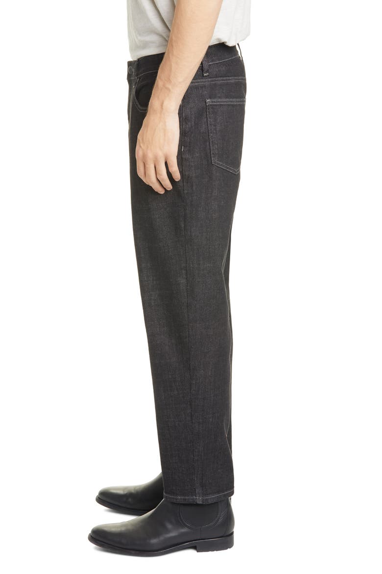 Organic Cotton Stretch Denim Ankle Straight Leg Jeans (Nordstrom Exclusive), Alternate, color, VINTAGE BLACK