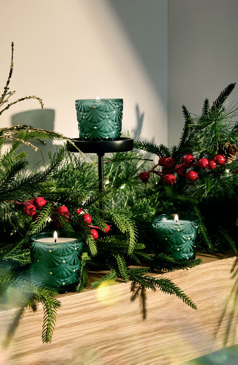 Voluspa Noble Fir Garland Pedestal Candle, Alternate, color, Noble Fir Garland