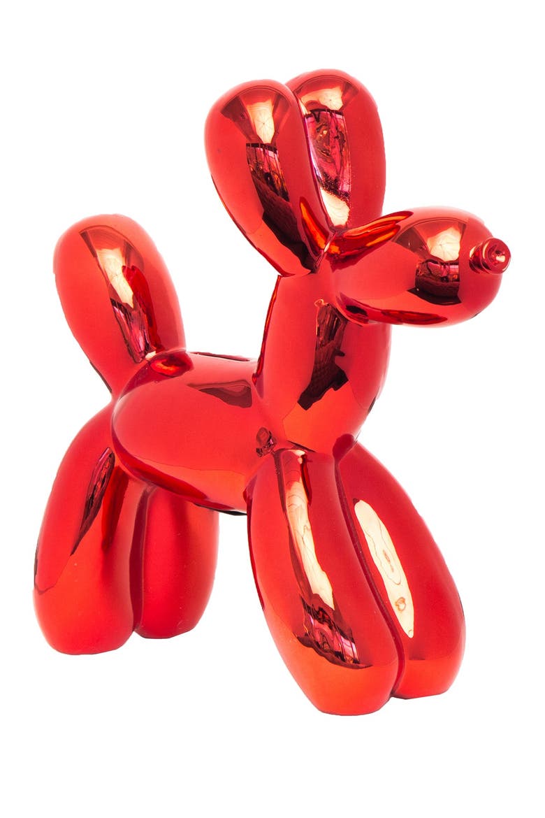 Plus Red Balloon Dog Bank, Main, color, RED