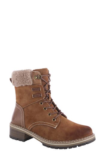 Patrizia By Spring Step Jordyn Faux Fur Lined Lug Sole Boot In Brown