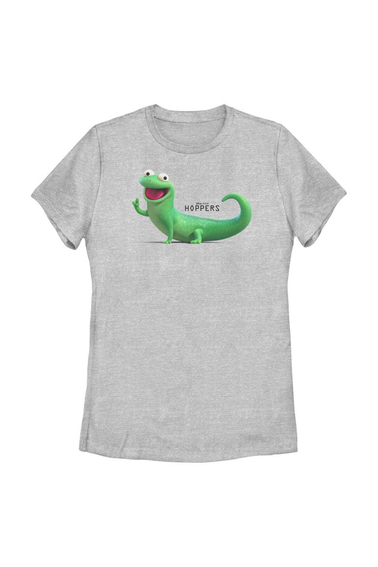 Women's Hoppers Tom Lizard Happy and Cute Pose  Graphic T-Shirt, Main, color, Athletic Heather