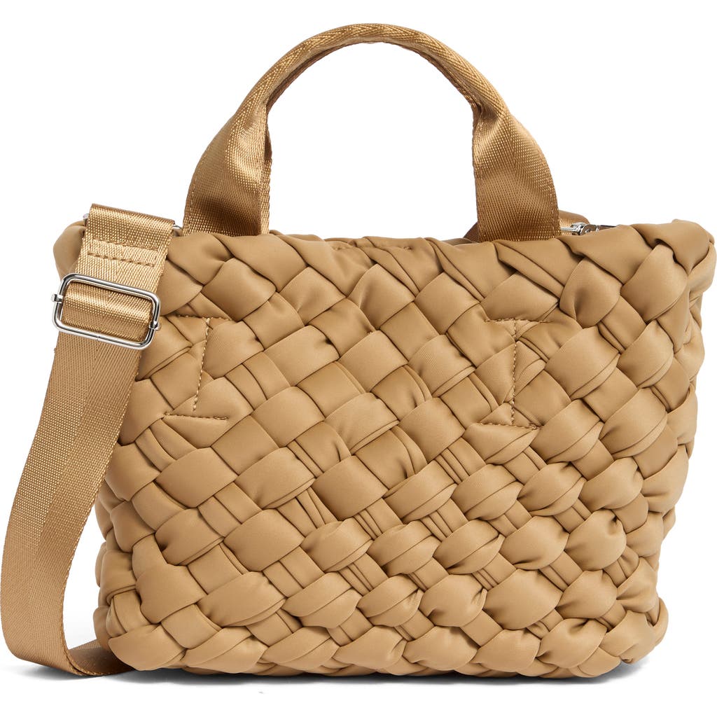 Bcbg Small Woven Neoprene Tote In Tan
