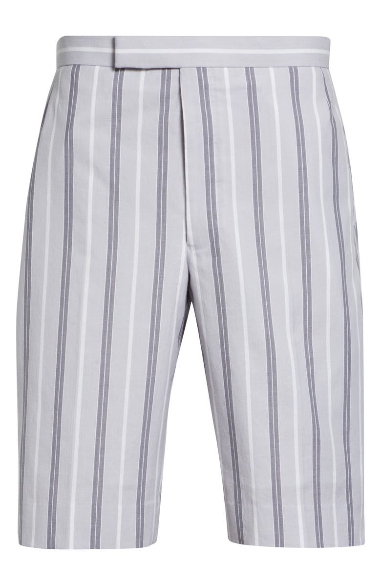 Thom Browne Fit 1 Stripe Backstrap Shorts, Main, color, Medium Grey