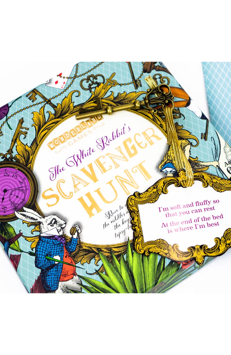Professor Puzzle White Rabbit
s Scavenger Hunt Wonderland Game Riddles Keys 6+, Alternate, color, Multicolored