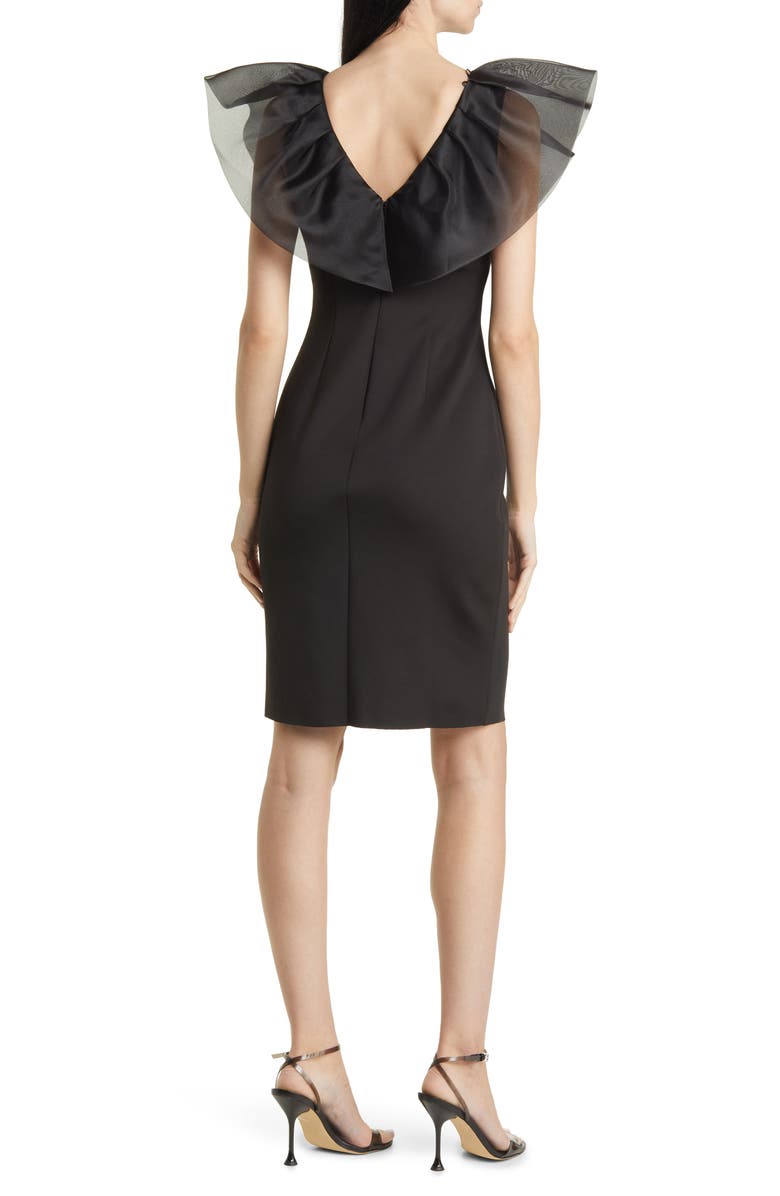 Eliza J Organza Ruffle Cocktail Dress, Alternate, color, 