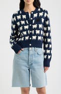 ROWING BLAZERS Cropped Sheep Cotton Cardigan