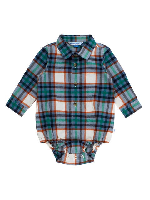 Baby Boys Long Sleeve Button Down Bodysuit