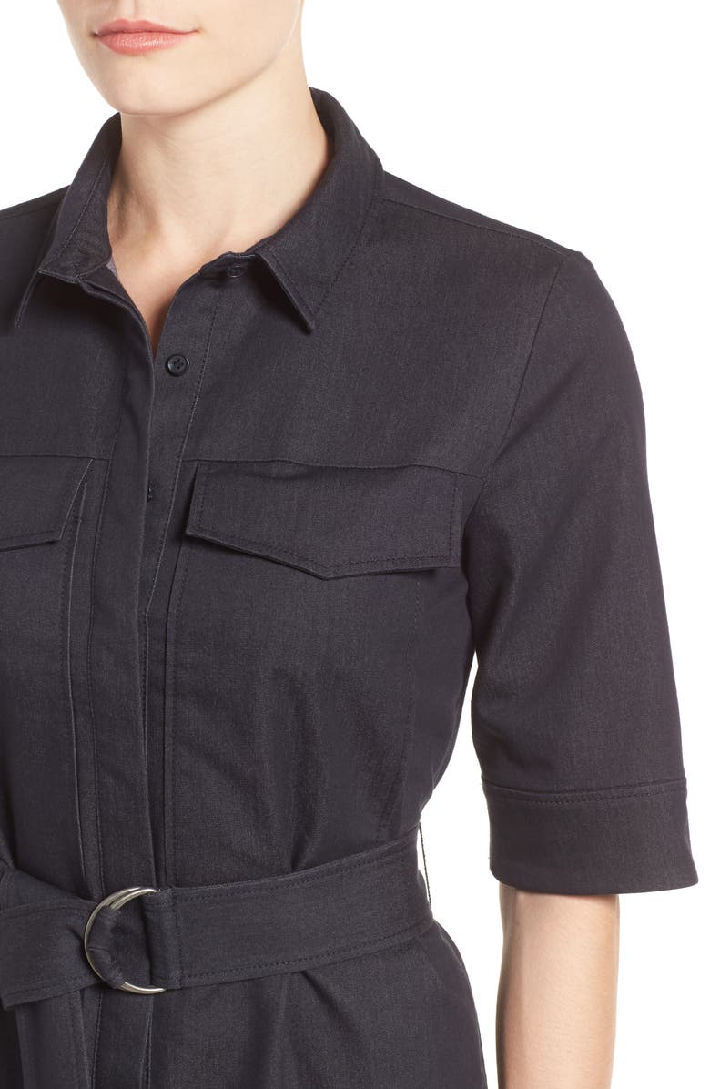 Halogen<sup>®</sup> Belted Denim Shirtdress, Alternate, color,