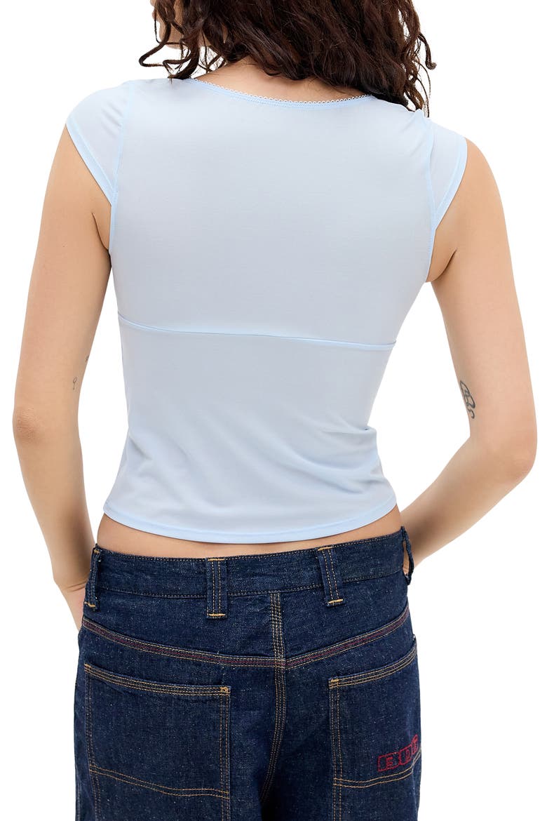 Je T'Aime Cap Sleeve Top, Alternate, color, LIGHT BLUE