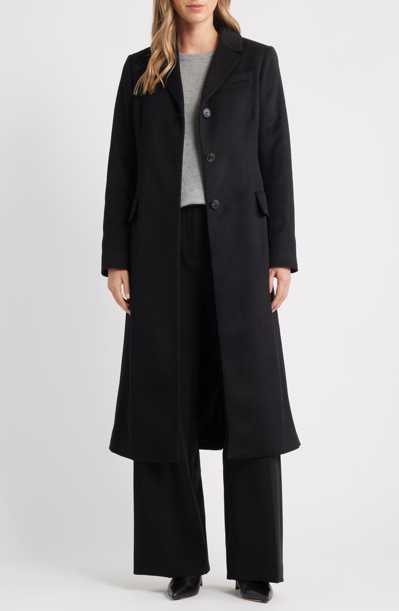 Fleurette Kate Cashmere Coat, Alternate, color, Black