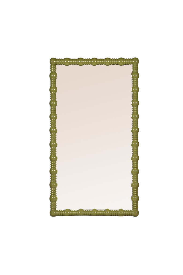 Gloss Dowel Wall Mirror, Alternate, color, Green