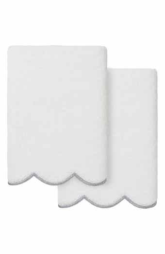 Adornia Scallop Set of 2 Hand Towels