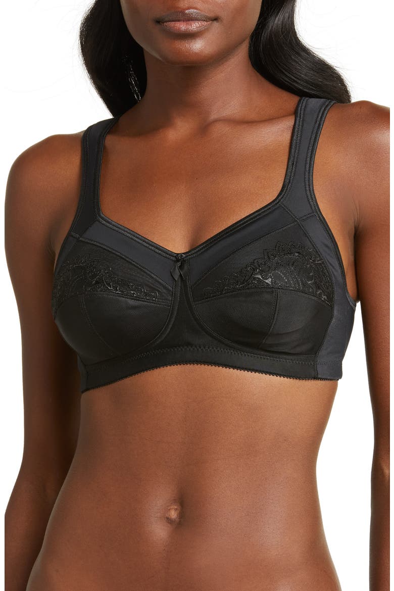 Isadora Wireless Pocketed Bra, Main, color, BLACK