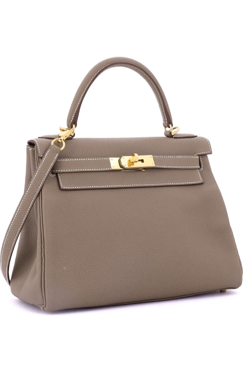 Pre-Owned Hermes Kelly Handbag Grey Togo with Gold Hardware 28, Alternate, color, Etoupe
