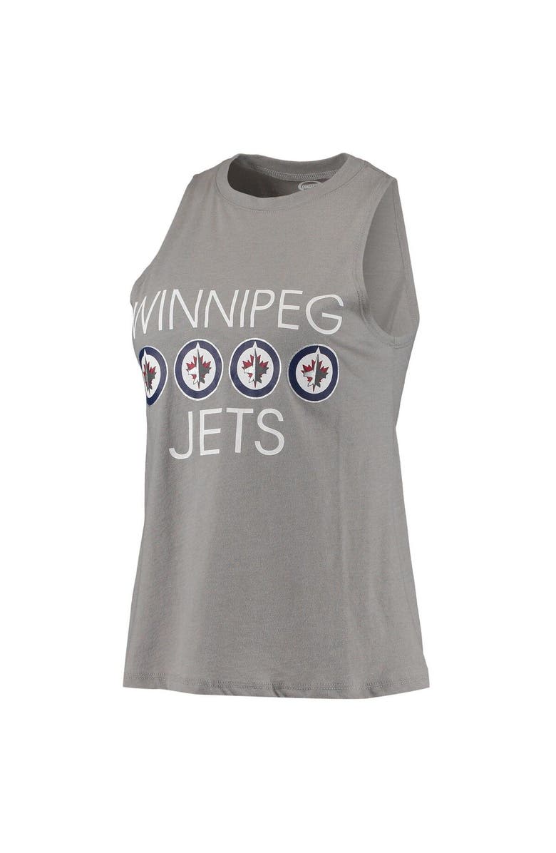 CONCEPTS SPORT Women's Concepts Sport Gray/Navy Winnipeg Jets Meter Tank Top & Pants Sleep Set, Alternate, color, 