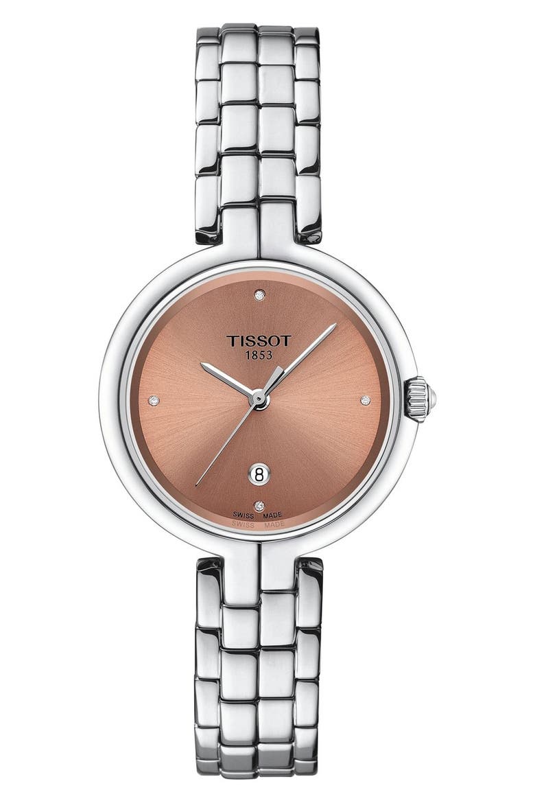 Flamingo Bracelet Watch, 30mm, Main, color, PINK/ SILVER