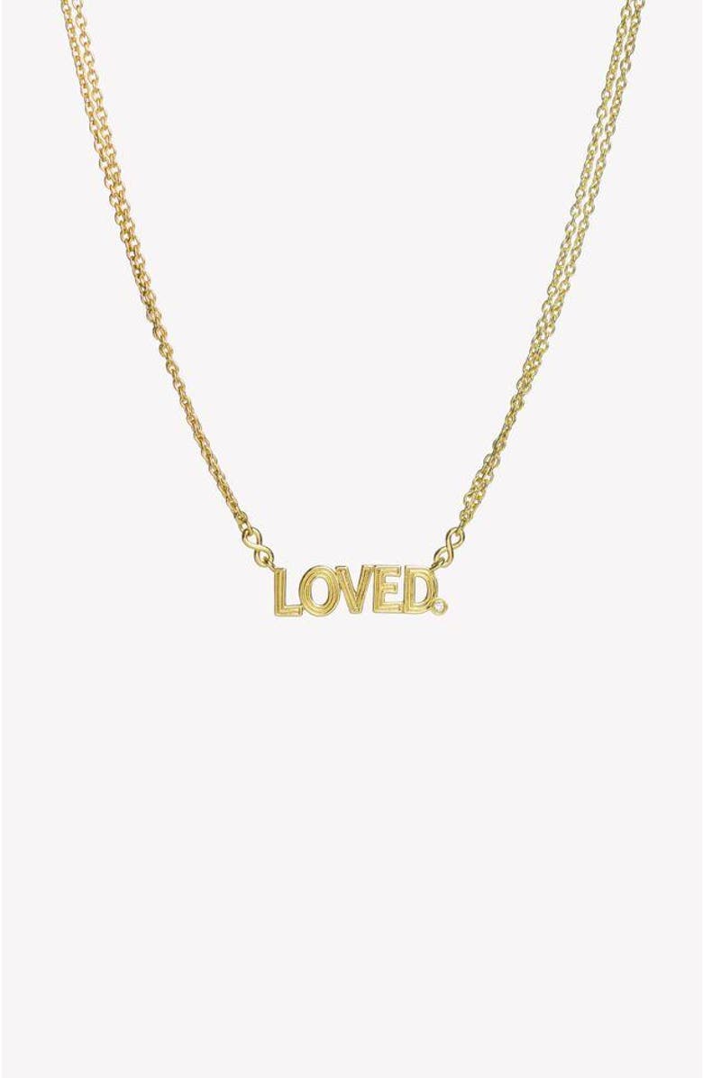 Rizen Jewelry Loved Necklace, Main, color, 18K Gold Plated