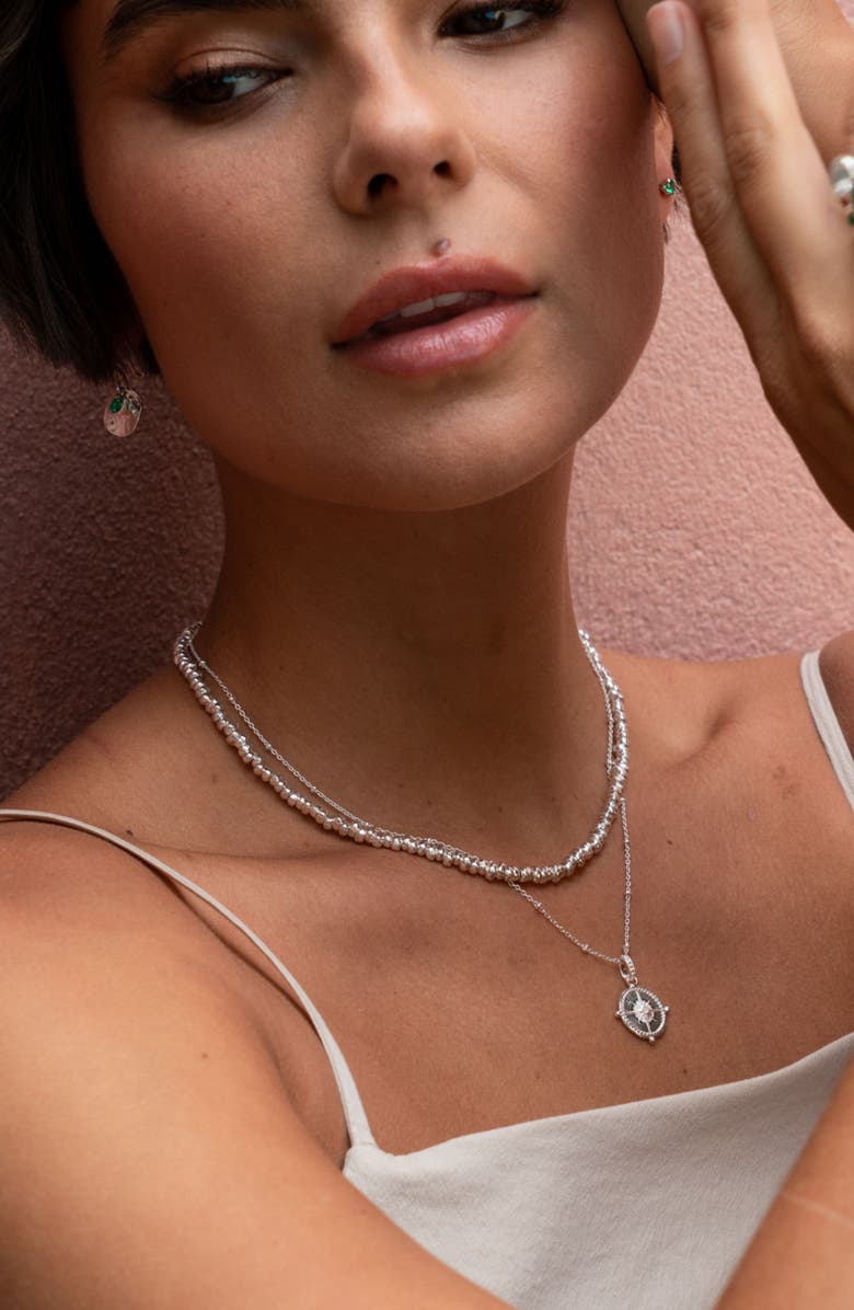 Dower & Hall Small True North Talisman Pendant, Alternate, color, Sterling Silver