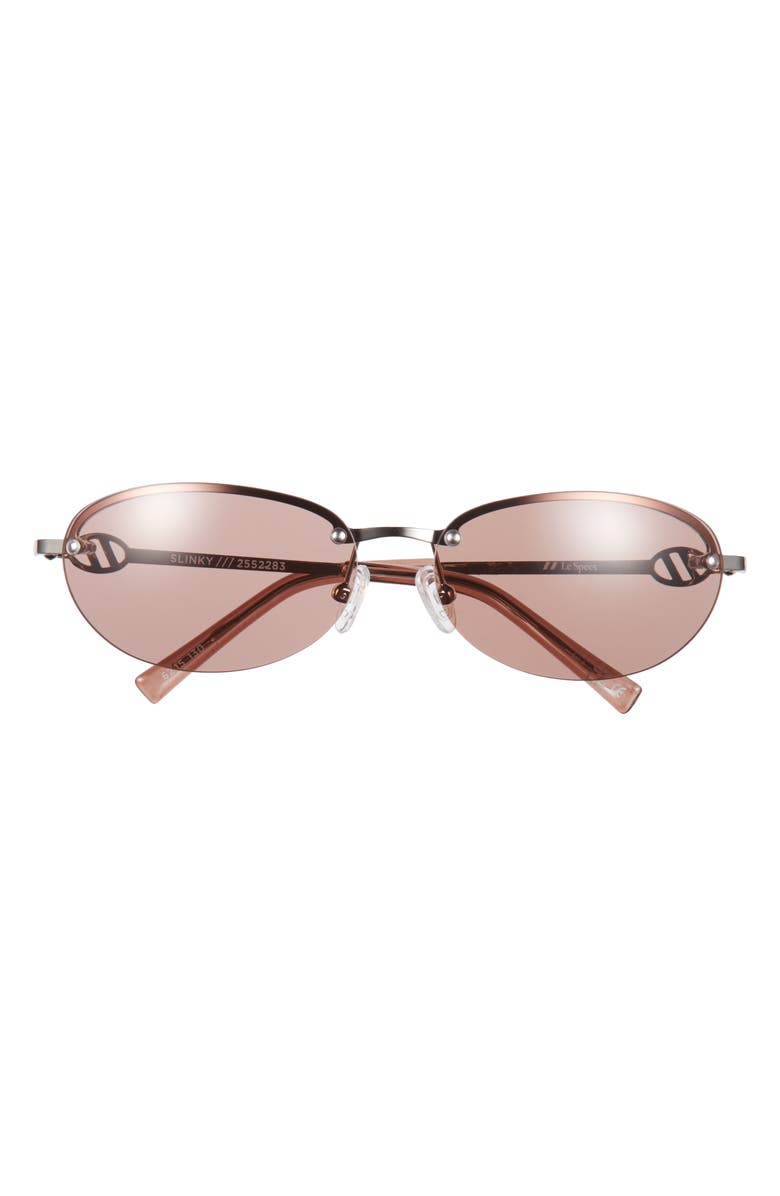 Le Specs Slinky 62mm Oval Sunglasses, Main, color, Silver