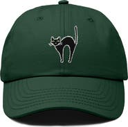 Dalix Black Cat Embroidered Casual Hat