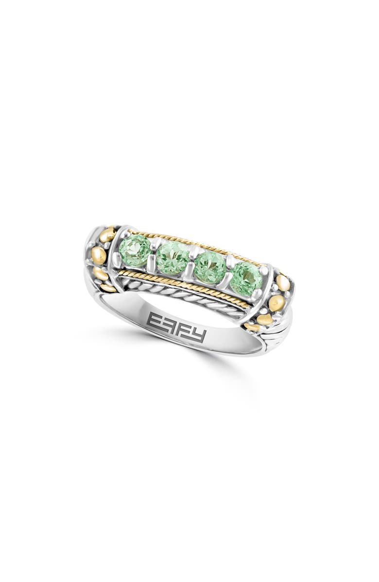 EFFY Two Tone Amethyst Ring, Main, color, Green