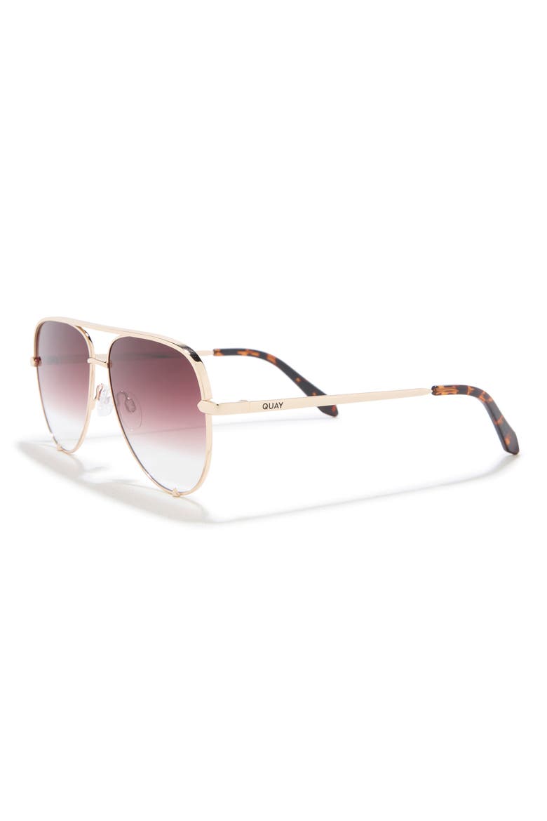 High Key 60mm Aviator Sunglasses, Alternate, color, GOLD/ BROWN