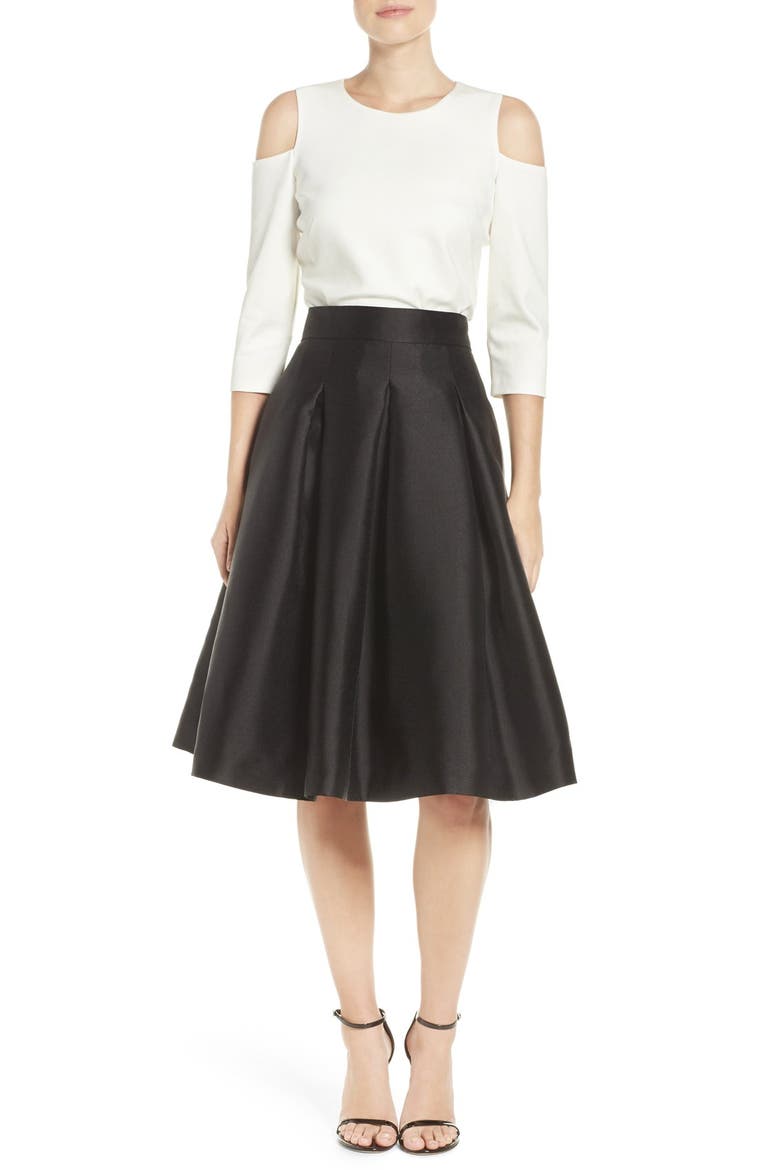 Release Pleat Full Skirt, Alternate, color, BLACK