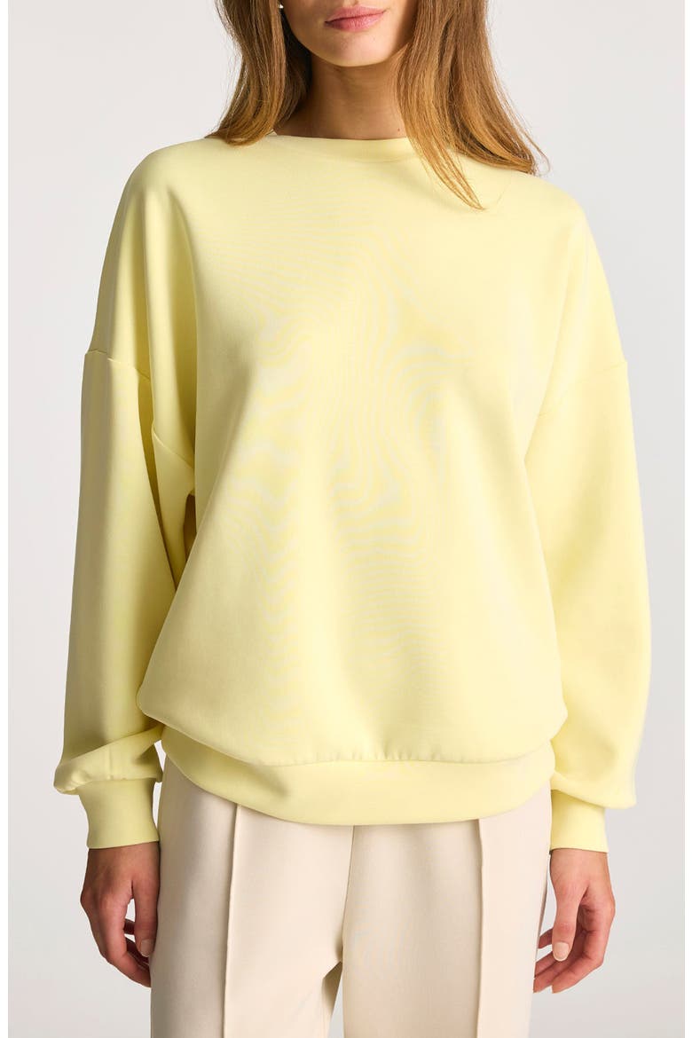 Lemon Oversize Sweatshirt, Main, color, LEMON MERINGUE