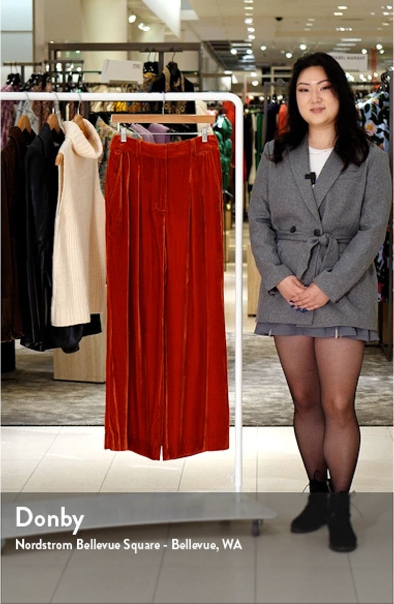 Veronica Wide Leg Velvet Pants, sales video thumbnail