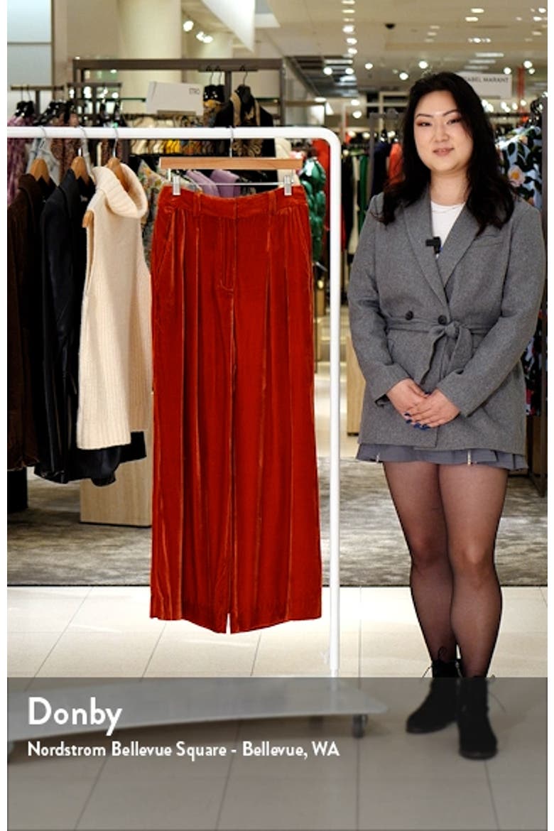 Veronica Wide Leg Velvet Pants video