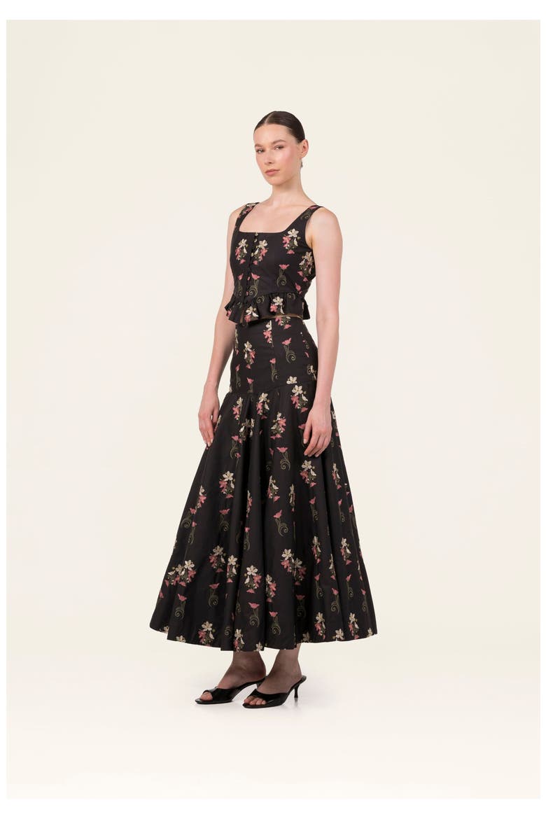 Nacar Noche Maxi Skirt, Alternate, color, Black