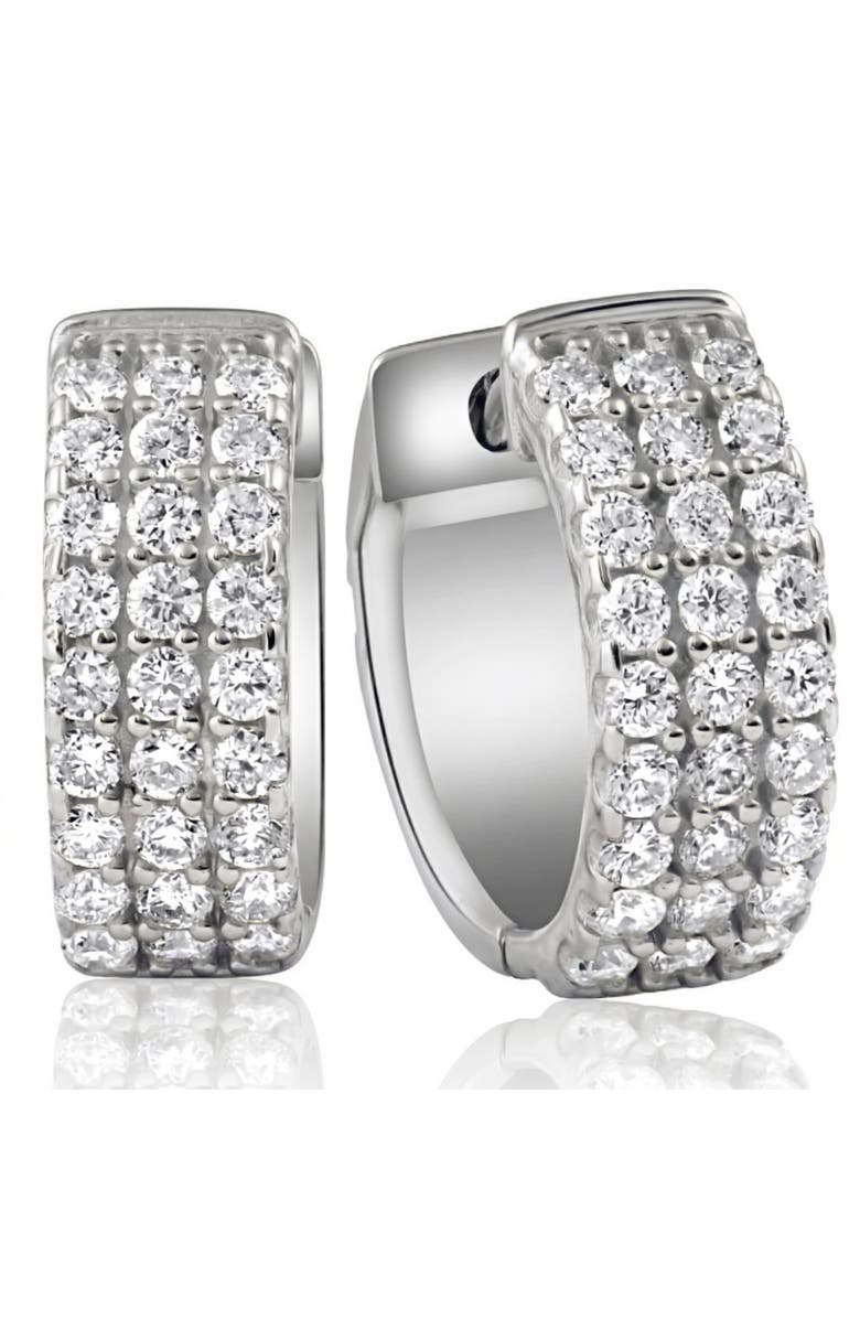 Bliss Diamond 1/2 Ct Diamond  Hoops Women's Earrings Silver Lab Grown, Main, color, Silver
