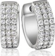 Bliss Diamond 1/2 Ct Diamond  Hoops Women's Earrings Silver Lab Grown