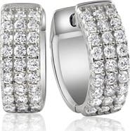 Bliss Diamond 1/2 Ct Diamond  Hoops Women's Earrings Silver Lab Grown