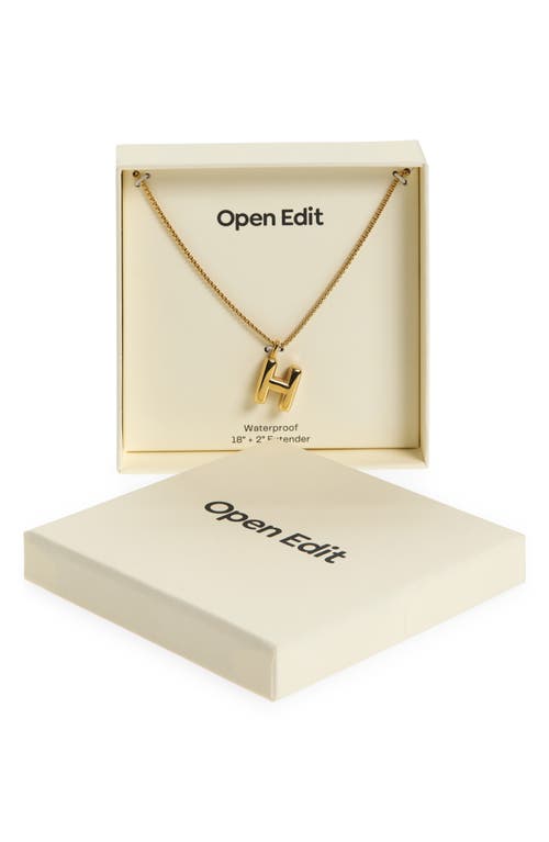 Open Edit Waterproof Bubble Initial Pendant Necklace