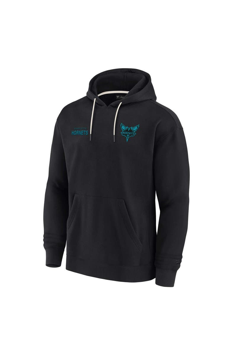 Fanatics Signature Unisex Fanatics Signature Black Charlotte Hornets Elements Super Soft Fleece Pullover Hoodie, Alternate, color, Black