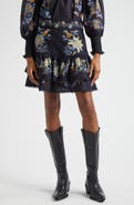 FARM Rio Stitched Garden High Waist Miniskirt