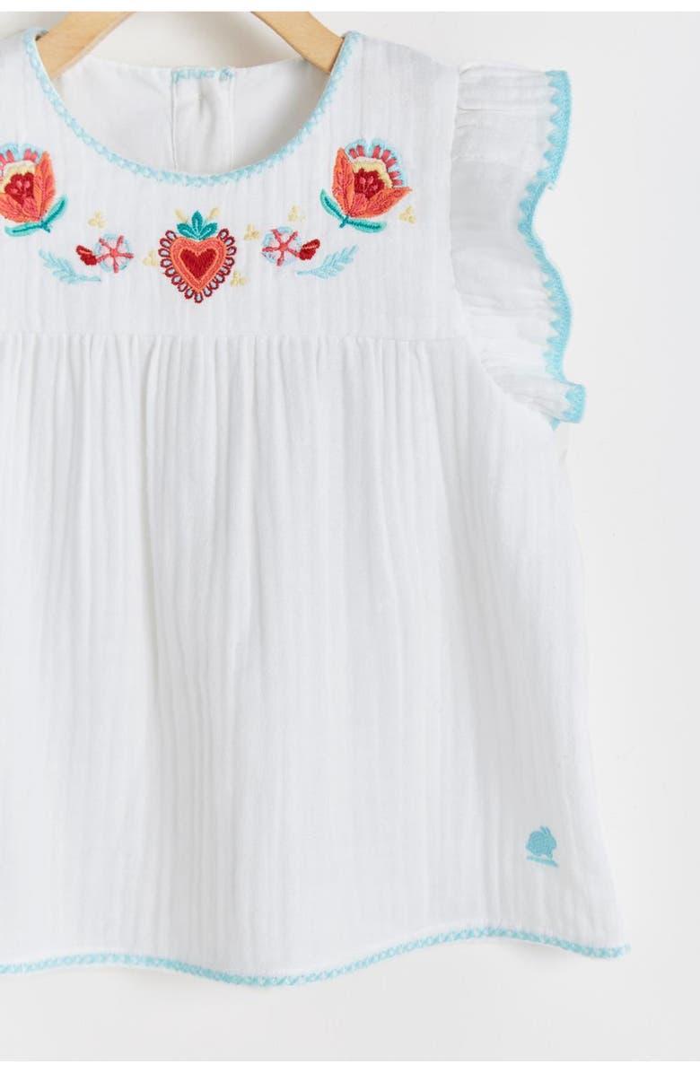 Babycottons Milagrito Muslin Blouse for Toddler, Alternate, color, White