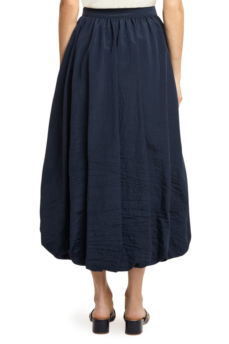 Allinae Bubble Hem Nylon Skirt, Alternate, color, NAVY