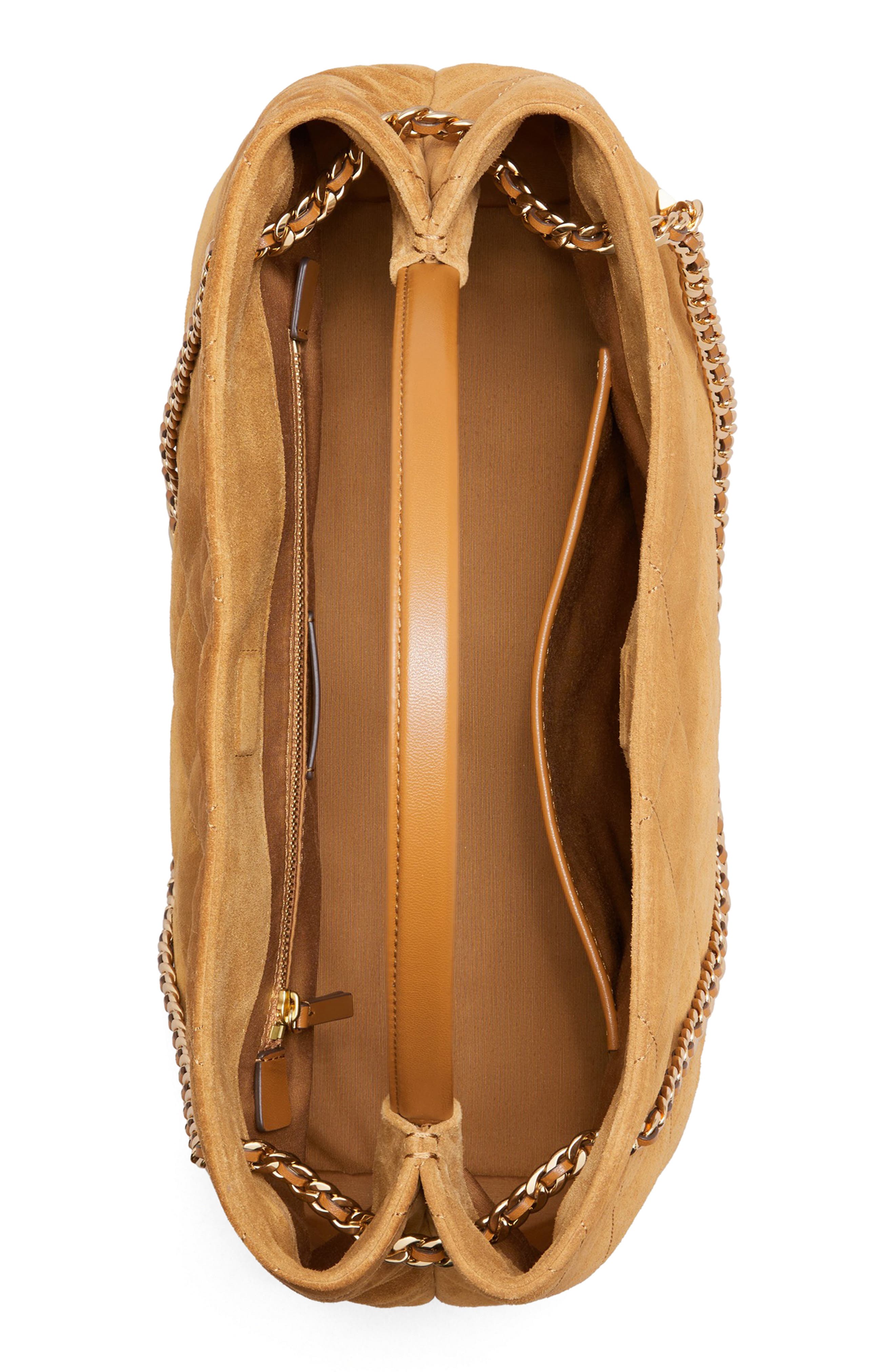 Fleming Quilted Suede Carryall Tote, Alternate, color, TOFFEE