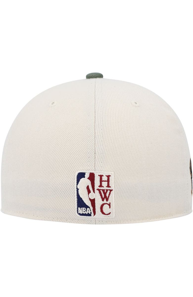 Mitchell & Ness Men's Mitchell & Ness Cream/Camo Chicago Bulls Hardwood Classics 1996 NBA Finals Off White Camo Fitted Hat, Alternate, color, 