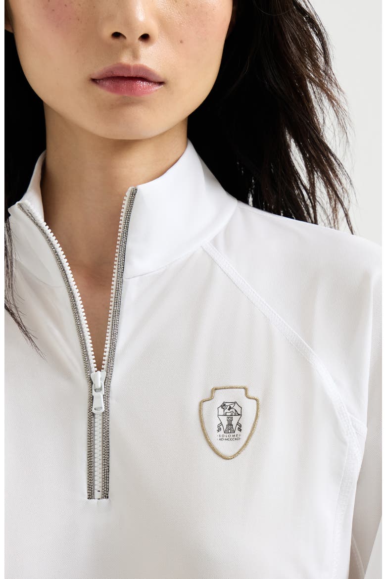 Pique Sweatshirt with logo, Alternate, color, White