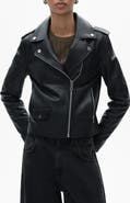 MANGO Leather Biker Jacket