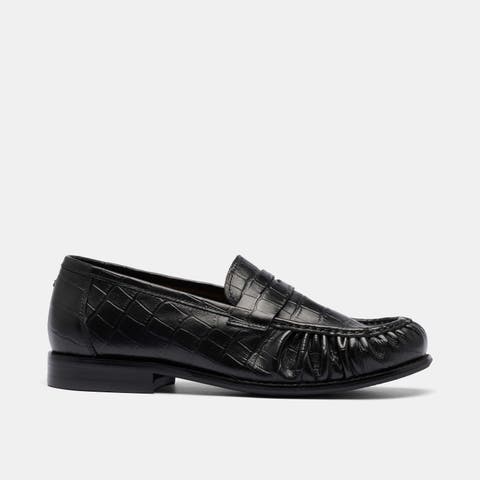 Kennedy Embossed Pleated Penny Loafer