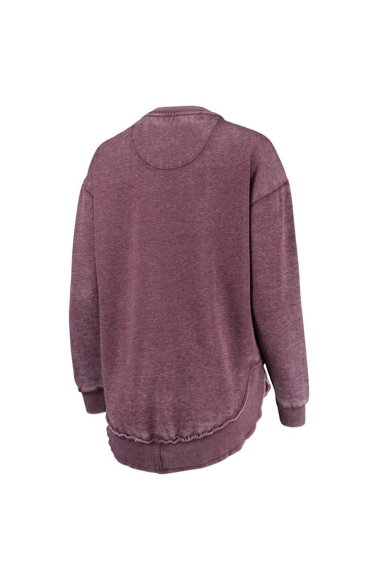PRESSBOX Women's Pressbox Maroon Minnesota Golden Gophers Vintage Wash Pullover Sweatshirt, Alternate, color,