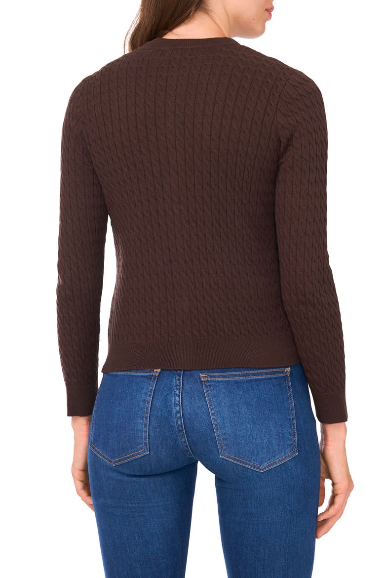 Cable Stitch Cotton Cardigan, Alternate, color, DELICIOSO