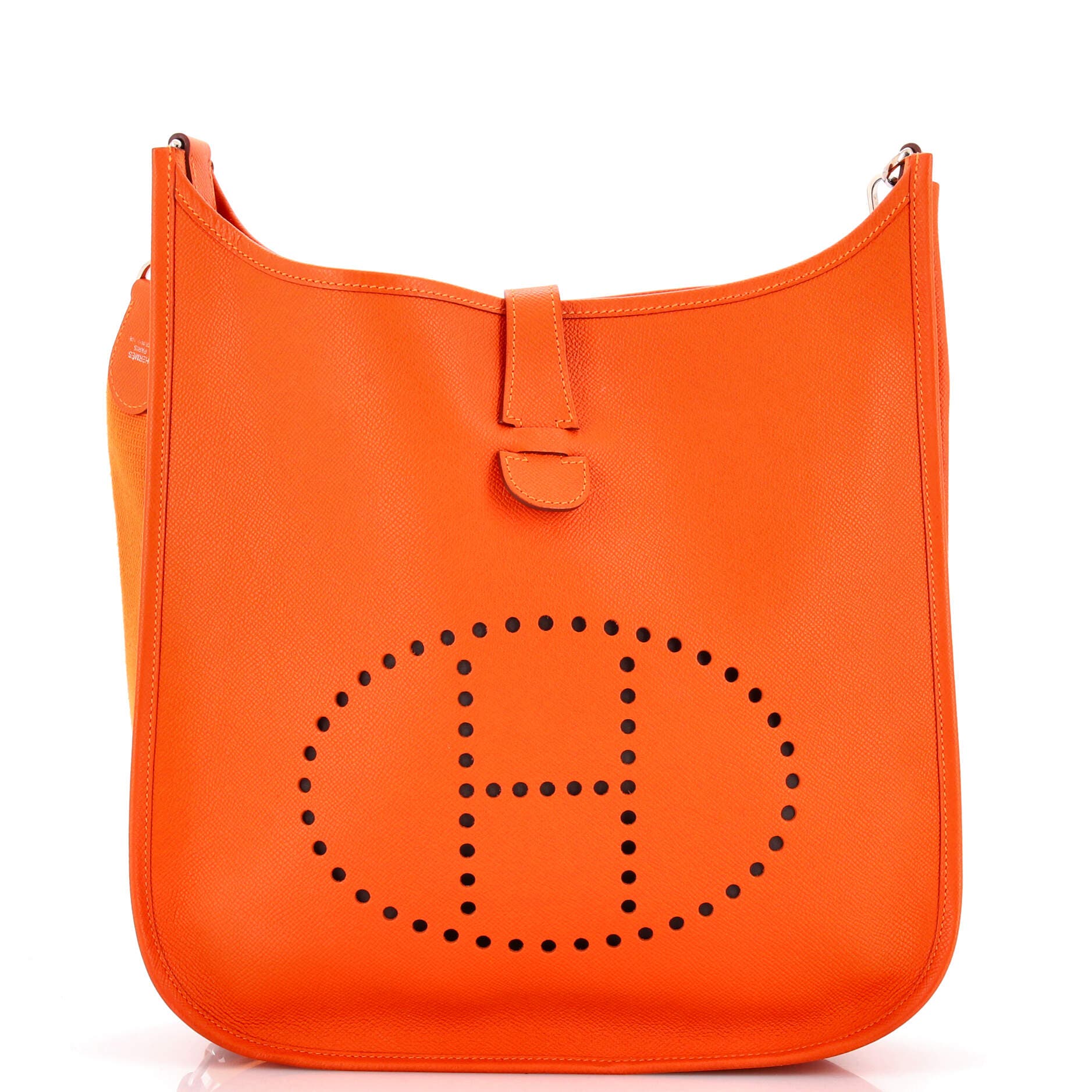 Pre-Owned Hermes Evelyne Bag Gen III Epsom GM, Main, color, Feu