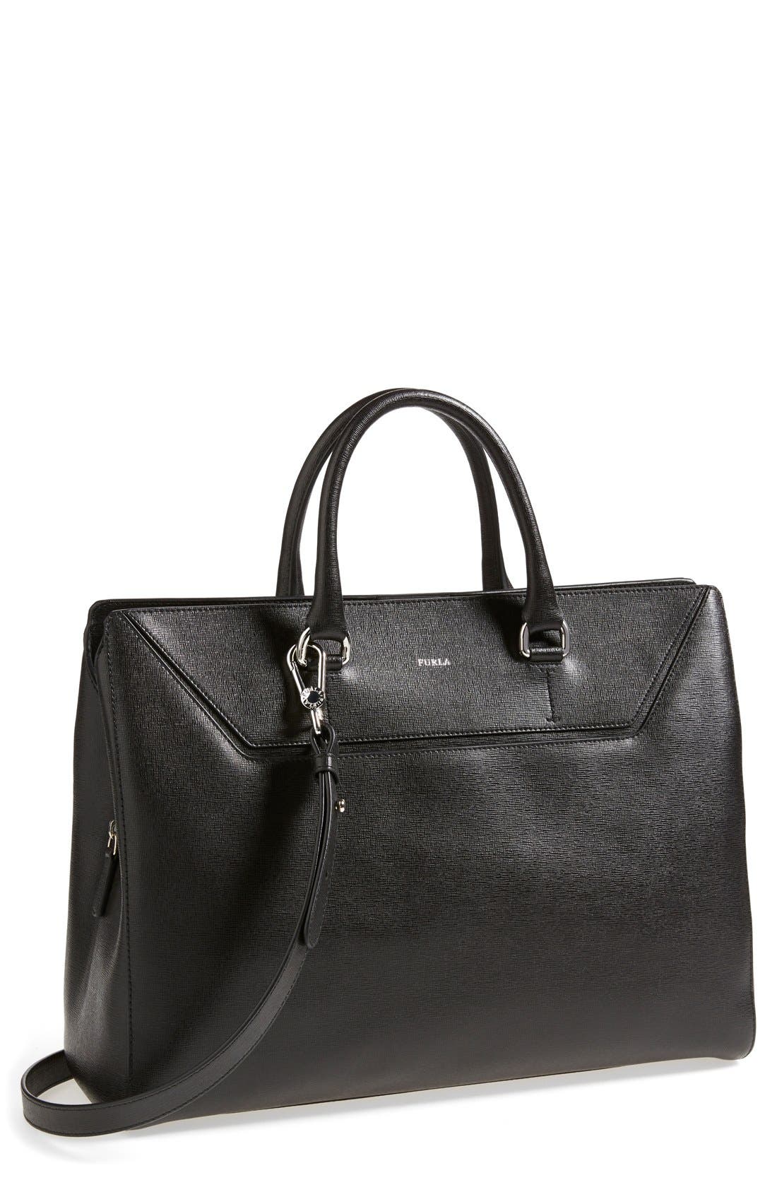 'B & T' Tote, Main, color, ONYX