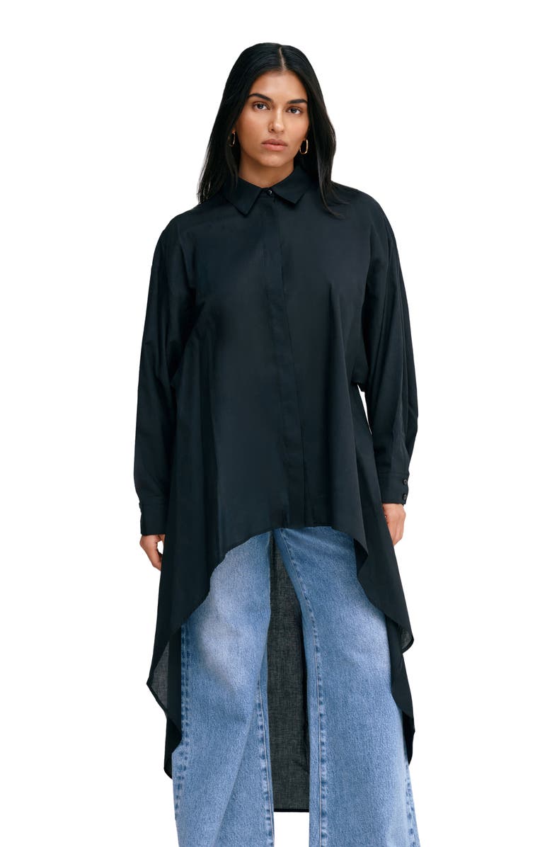 Marcella Patchin High/Low Tunic, Alternate, color, Black