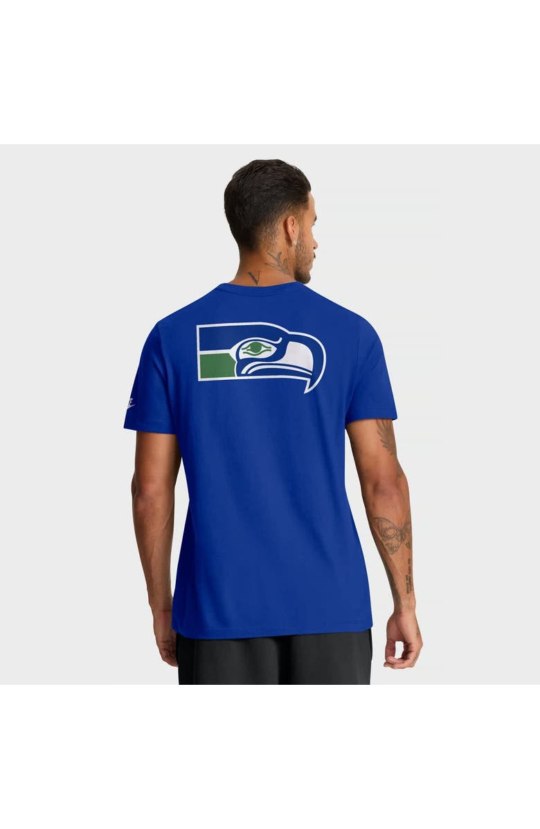 Nike Men's Nike Royal Seattle Seahawks Rewind Front and Back Hit Essential T-Shirt, Alternate, color, Royal